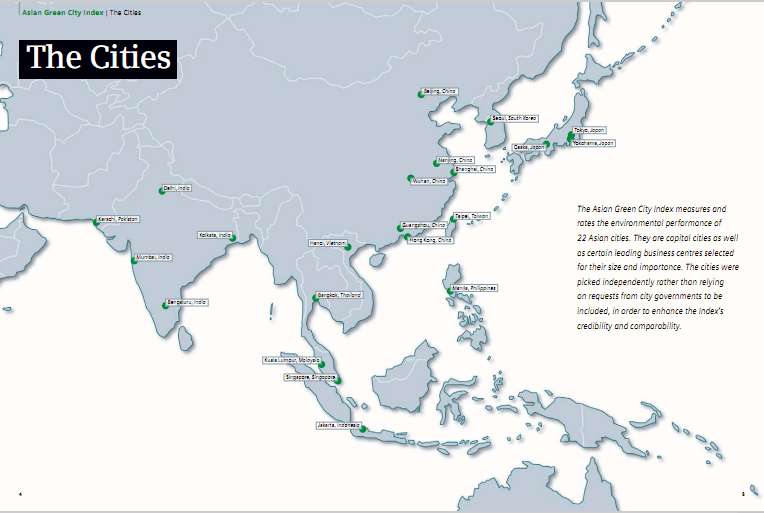 Asian Green Cities Index Compares 22 Asian Cities, 5 in China